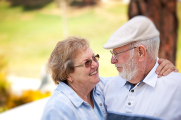 Wall Mural - Happy Senior Couple in The Park