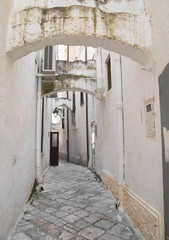 Alleyway in Monopoli Oldtown. Apulia.