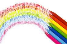 Rainbow Colorful Crayon Color For Children