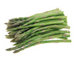fresh green asparagus on white background