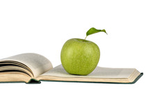 Red Apple On Open Book