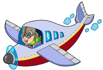 Sticker - Cartoon aviator