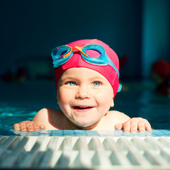 Child in a swimming pool