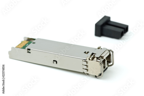 Fotografie, Obraz Optical gigabit sfp module for network switch