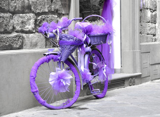 Wall Mural - A purple bicycle