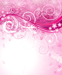 Aufkleber - Abstract pink floral background in pink. vector layered.