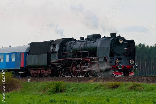 Fototapeta na wymiar Retro steam train