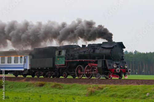 Fototapeta na wymiar Retro steam train