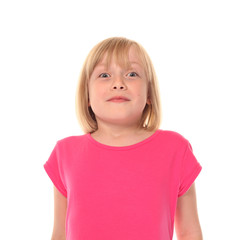 surprised young little girl