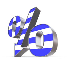Shiny Percentage Down - Flag Of Greece