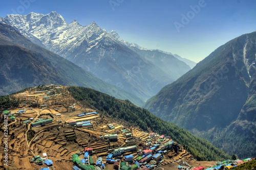 Naklejka samoprzylepna Bazar namche - himalaya / nepal