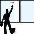 Silhouette window cleaner