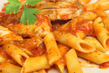 Canvas Print - Penne Pasta with Chicken