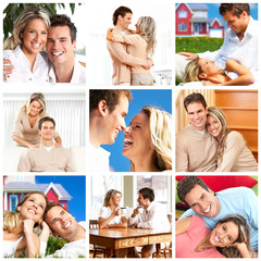 Wall Mural - couple in love at home