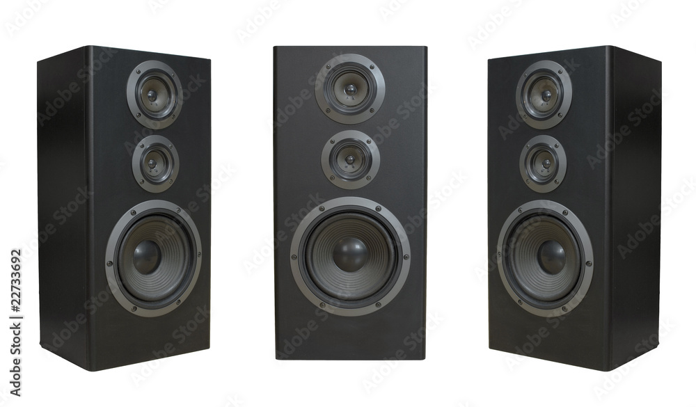 Set of speakers - obrazy, fototapety, plakaty 