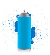 Blue spray tin