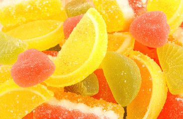 Colorful jelly candy background