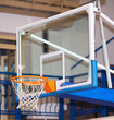 Basketball basket in sports hall