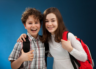 Students with backpack