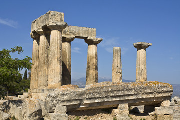 Wall Mural - Ancient Corinth, temple of Apollo, Peloponnesus, Greece