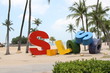 Siloso beach signage, Sentosa, SIngapore