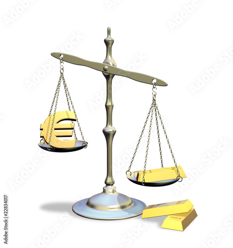 Bilancia Euro e Oro-Euro an Gold Balance
