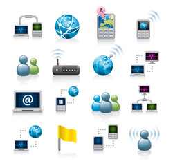 networking icon set