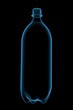 liter bottle 3D xray blue transparent