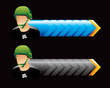 army man blue and black arrows