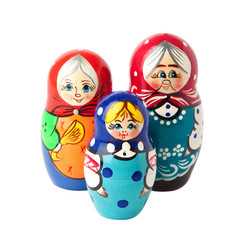 Matryoshka doll (isolated on white)