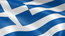 Greece Flag In The Wind