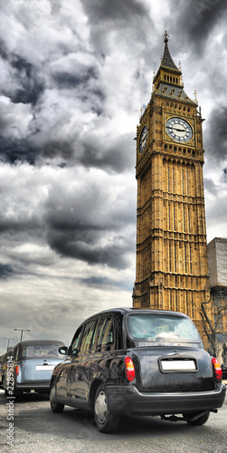 Fototapeta na wymiar taxis de londres