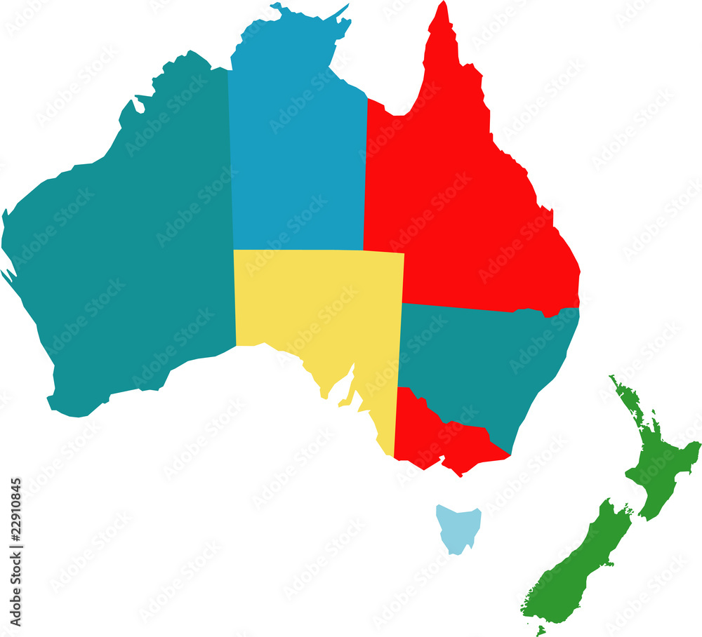 vector map of australia Stock Vector | Adobe Stock
