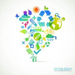 Modern ecology vector background