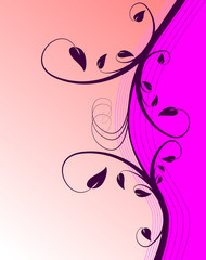 Sticker - An abstract purple floral background illustration