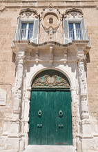 Palmieri Palace Portal. Monopoli. Apulia.