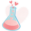 Vector Chemistry of Love Concept or Love Potion
