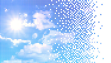 pixelate sunny blue sky