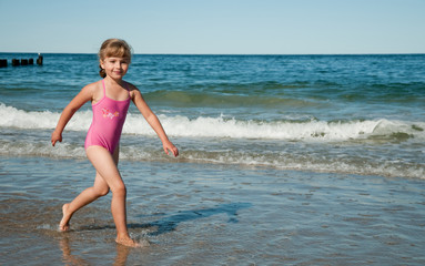 Playing at the beach