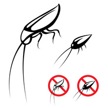 Illustration Of Forbidden To Enter Cockroach.