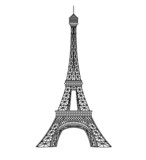 Fototapeta Boho - Eiffel tower vector illustration