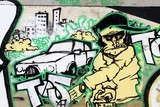Fototapeta Młodzieżowe - tag,graffiti,visage,personnage,voiture