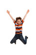 © Jacek Chabraszewski - Boy jumping isolated on white background