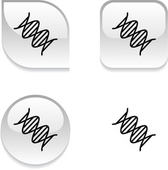 DNA glossy button.
