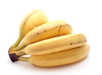 Bunch of bananas isolated on white.