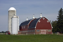 Red Barn And Farm