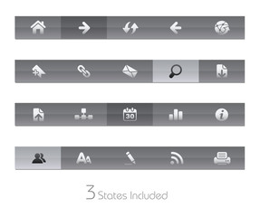 Wall Mural - web navigation / it includes 3 states in different layers