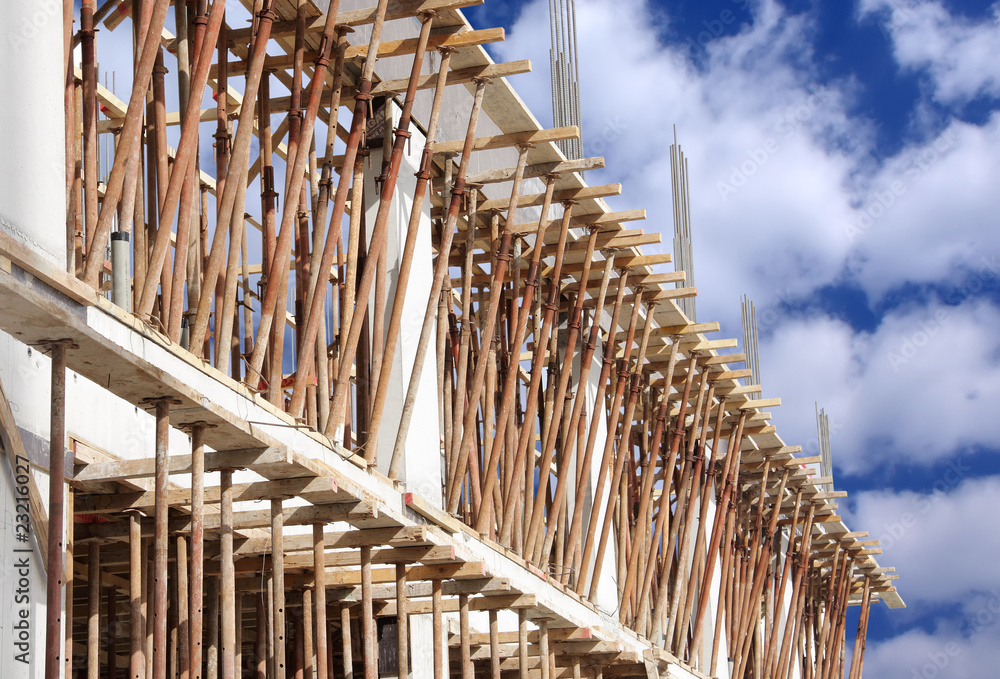 Beam casting in construction of new building Stock Photo | Adobe Stock