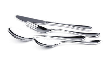 Silverware set - fork, knife, and two spoons