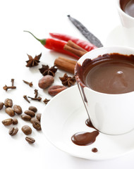 Wall Mural - hot chocolate with spice